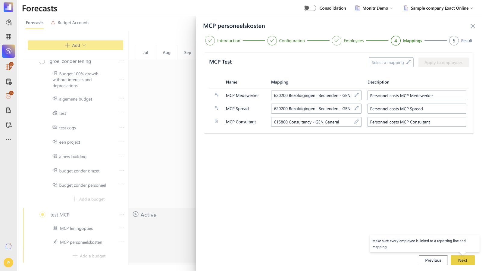 Configuration — contract terms, raises and debt mapping